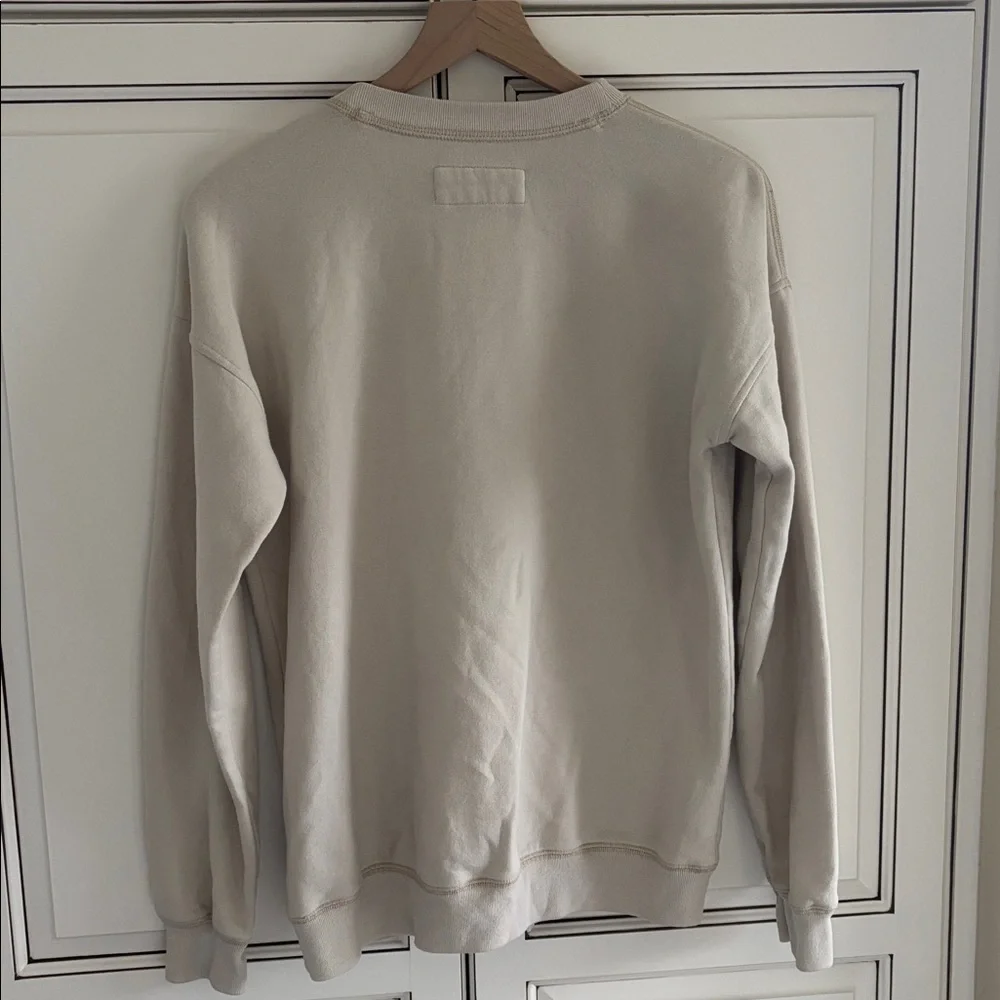 Abercrombie & Fitch Tan Crewneck Pullover Sweatshirt Kids Relaxed Fit Size 15/16